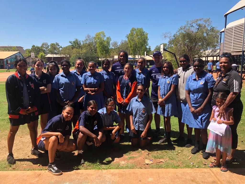 WEB1-web.jpg Fremantle’s Next Generation Academy has returned to the Kimberley this week. - Tendai Mzungu,Michael Johnson,Fremantle,Fremantle Dockers,AFL Academy,AFL